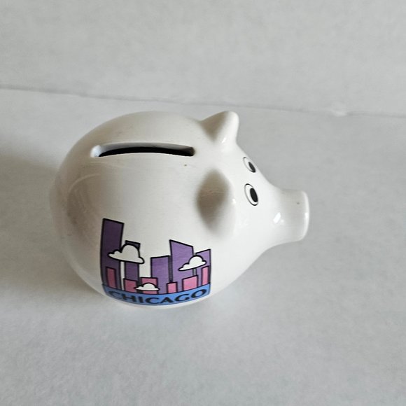 Chicago Windy City Skyline Piggy Bank Souvenir - Picture 2 of 9